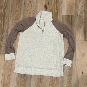 Böhme Essentials Purple and grey half zip